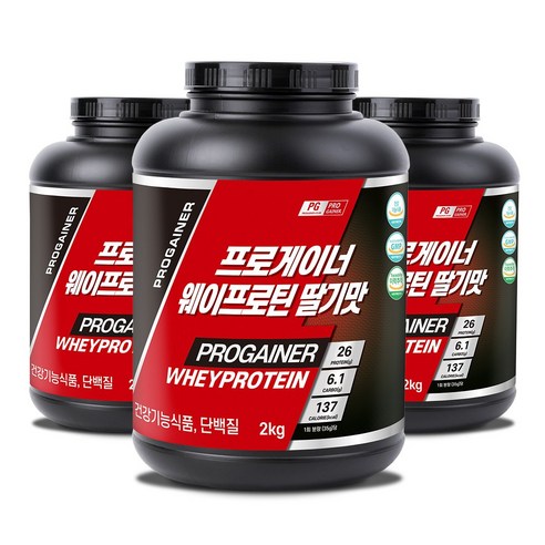 프로게이너 웨이프로틴 딸기맛 유청단백질 프로틴쉐이크