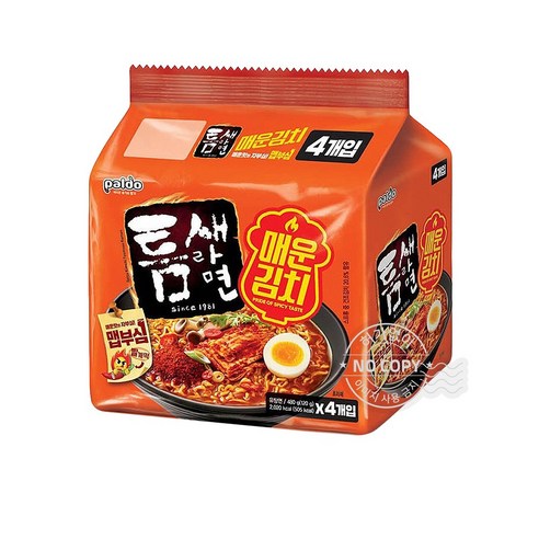 팔도 틈새라면 매운김치 x4개입 / 매운라면 라면, 4개