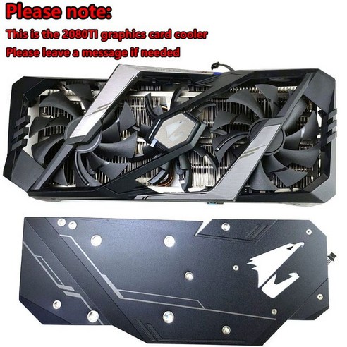 그래픽카드 지포스 컴퓨터 오리지널 AORUS 그래픽 카드 쿨러 기가바이트 GeForce RTX 2080 Ti 2080S UPER 용 비디오 쿨러, 1.Video card cooler