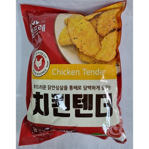 참프레 치킨텐더 1kg 국내산 닭안심 간식 에어프라이어 순살 치킨, 1개