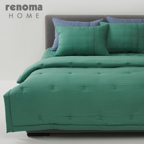 레노마홈 디온 모달 차렵이불 패드 베개세트 퀸 Q 8온스 그린 GR