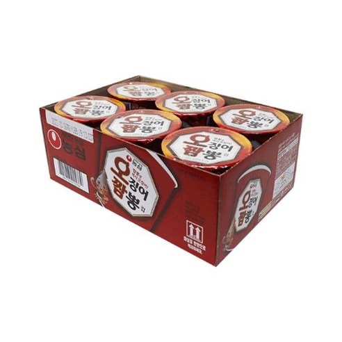 농심 Korean cup noodles 오징어짬뽕컵(67gx6) 해외여행준비물 학원 고시생 자취 혼밥족 팬트리 사무실 간식, 12개