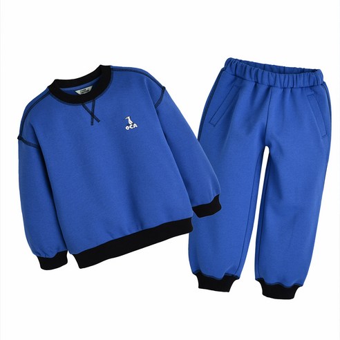 겨울 따뜻하게! 컬리수 아더콤마 기모 셋업: 소로나 기모 상하세트 C244ST353P_1, 가격 39,900원 콤마아동복