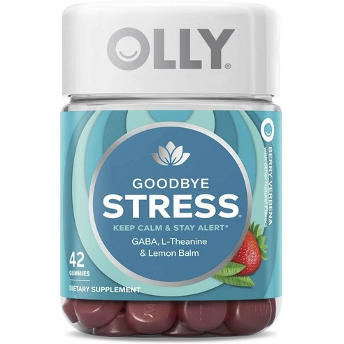 올리 스트레스 완화 젤리 olly goodbye stress gummy, 1개, 42정 olly올리젤리l테아닌카모마일레몬밤블랙베리