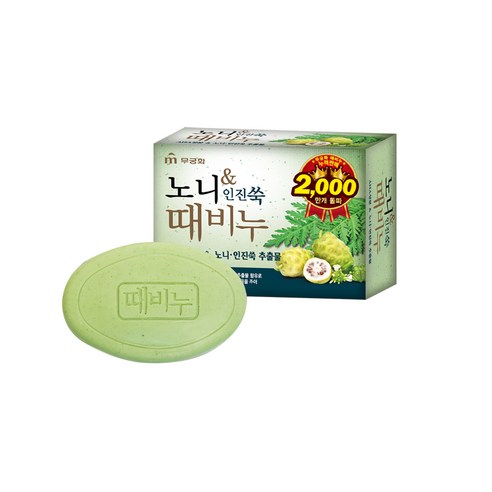 무궁화 노니 앤 인진쑥 때비누, 90g, 24개