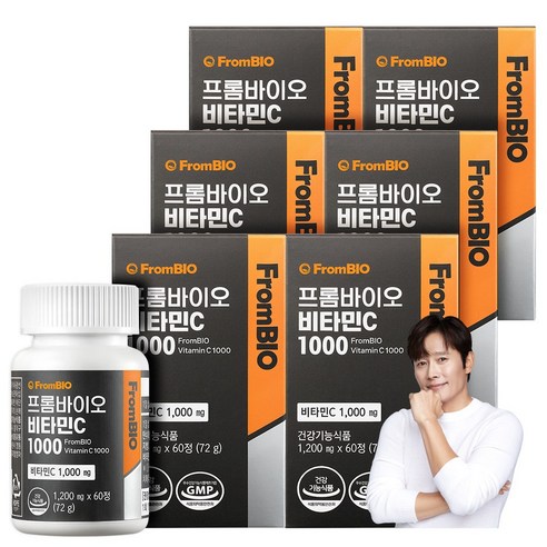 프롬바이오 비타민C 1000 항산화 에너지 1일1정 1일기준치1000% NON GMO 식물성원료, 360정, 6개