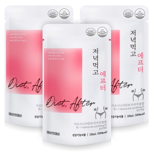 에버앤에버 저녁먹고 에프터 디톡스, 120ml, 3개