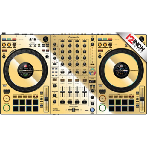 [장비 스킨] Pioneer DJ DDJ-FLX10 Skinz (SINGLE), Brushed Gold