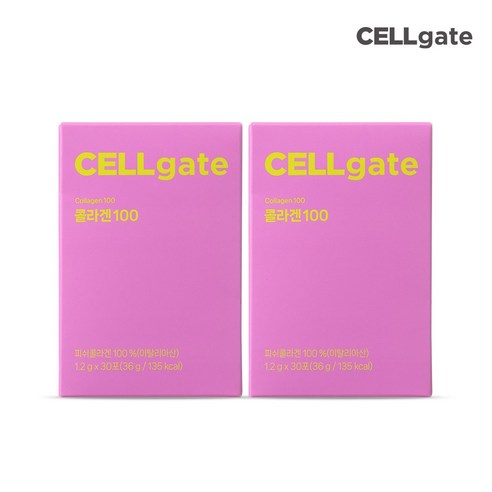 셀게이트 저분자 피쉬 콜라겐 100 1200mg 무가당 히알루론산 엘라스틴, 2개, 36g