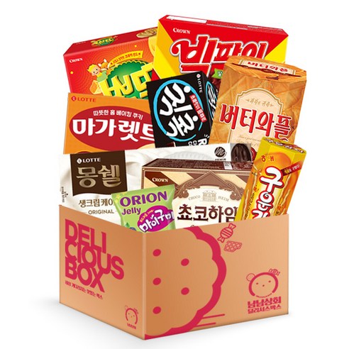 냠냠상회 몽쉘 빅파이 마가렛트 칙촉 초코하임 버터와플 행복가득 인기과자세트 9종