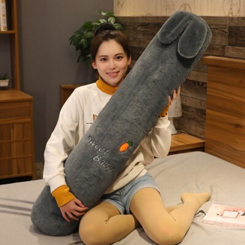 만화 긴 수면 지원 베개 임신 바디 목 베개 베개 침대 베개 경추 베개 쿠션 봉제 선물, 90cm, Color F