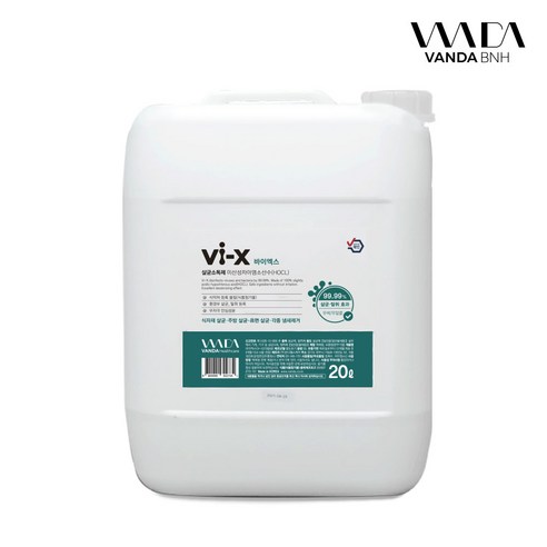 바이엑스 Vi-X 분사형 소독제 20L 살균스프레이 소독수 미산성차아염소산수 HOCL 뿌리는소독제, 바이엑스 20L 방역 안심스티커, 1개