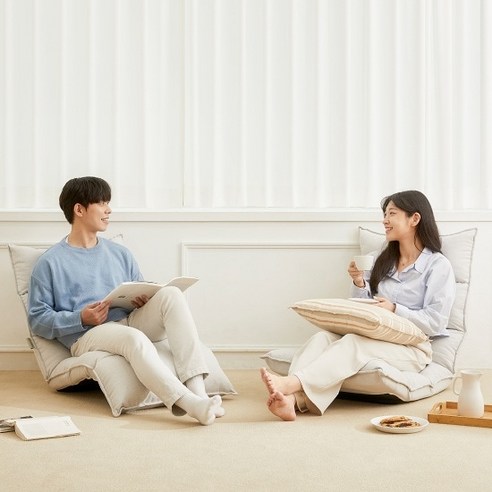 한샘 휴 다리가 편한 좌식의자 스마트패브릭 (2종 택1), 오트밀(B)