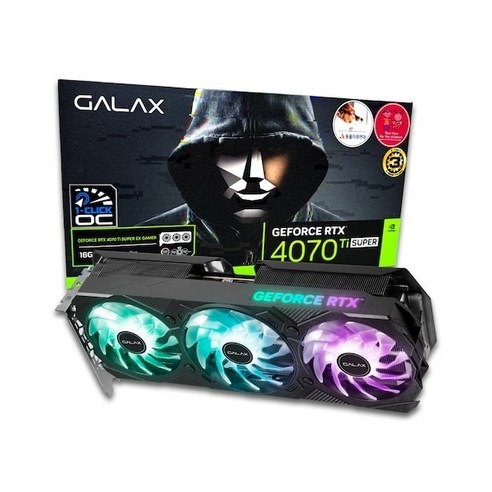 갤럭시 갤럭시 GALAX 지포스 RTX 4070 Ti SUPER EX GAMER BLACK OC D6X 16GB