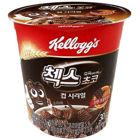 켈로그 첵스 초코 컵 시리얼, 30g, 4개