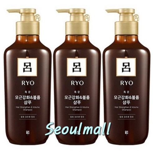 려 흑운 모근강화 볼륨케어 샴푸, 550ml, 3개