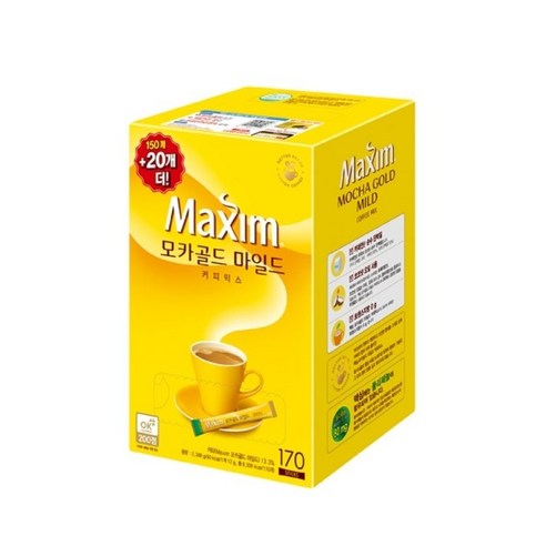 맥심 모카골드 마일드 커피믹스, 12g, 170개입, 2개