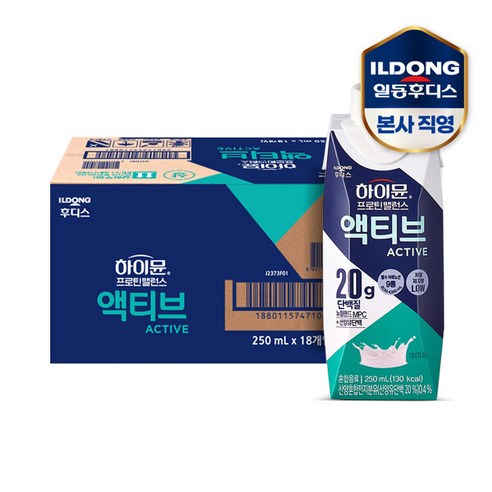 하이뮨 프로틴 밸런스 액티브 밀크, 250ml, 36개