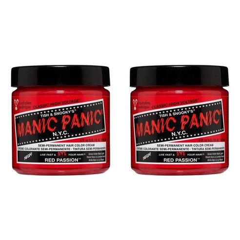 매닉패닉 헤어 컬러 염색 레드 패션 118ml 2팩 MANIC PANIC, 2개