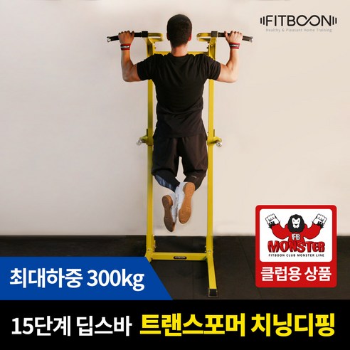 핏분 몬스터 강철 치닝디핑 B-CDC100 철봉 딥스바 이동형 턱걸이운동기구 풀업바