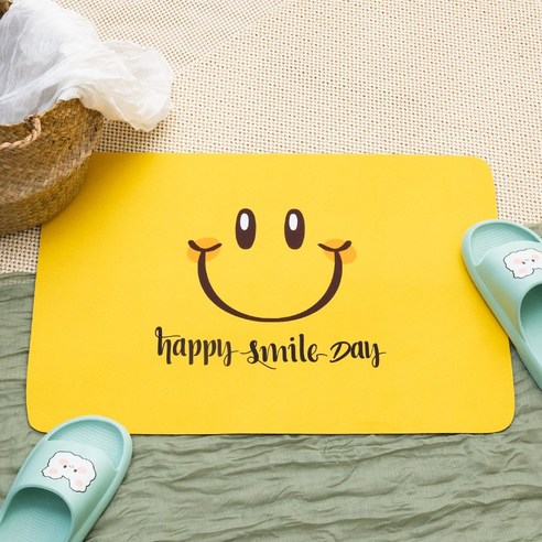 세어구트 굿스마일 빨아쓰는 규조토 발매트 40*60cm, happy smile Day