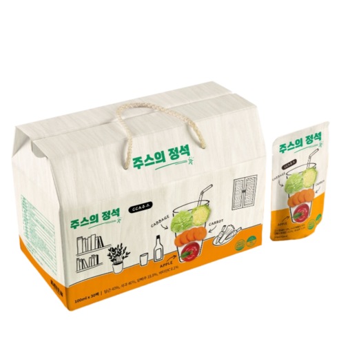 주스의정석 CCA주스 사과 당근 양배추 무첨가 주스, 100ml, 30개