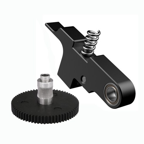 Retemporel 포병 Sidewinder X1 압출기 아이들러 암 및 기어 용 66 치아 피더 부품 1.75Mm 블랙 세트, 검정