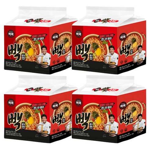 빽쿡 빽라면 115g, 16개