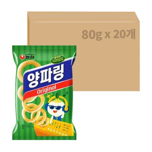 농심 양파링 오리지널, 84g, 20개