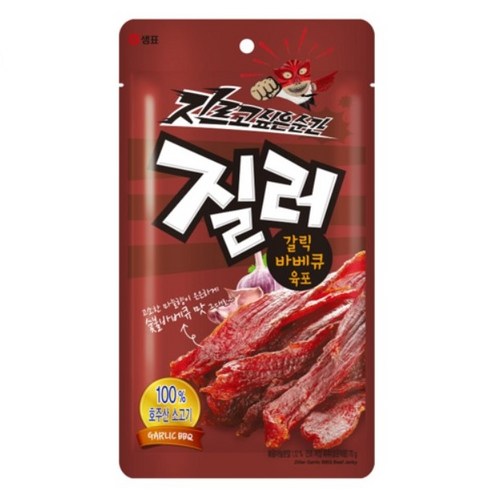 샘표 질러 갈릭바베큐 육포, 30g, 12개