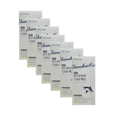 닥터린 콘드로이친 1200 맥스 60정 7통 저분자 상어연골, 상세페이지 참조, 7개