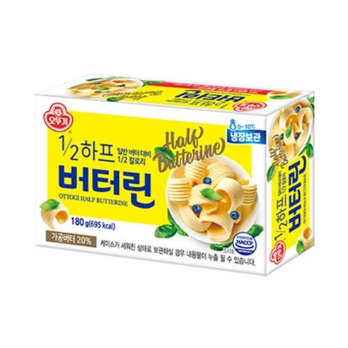 오뚜기 홈베이킹 1/2하프버터린(냉장) 토스트 식빵 볶음밥 버터 180G, 4세트