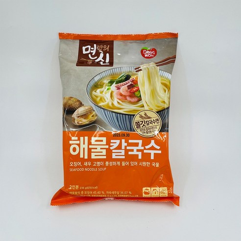 동원 면발의신 해물칼국수 236g, 2개