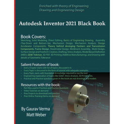 Autodesk Inventor 2021 Black Book Paperback, Cadcamcae Works