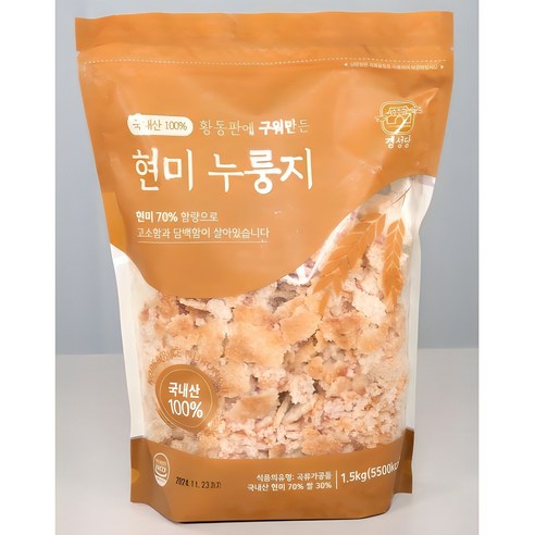 국내산 경성당 황동판 현미누룽지 1.5kg, 1개 
면/통조림/가공식품