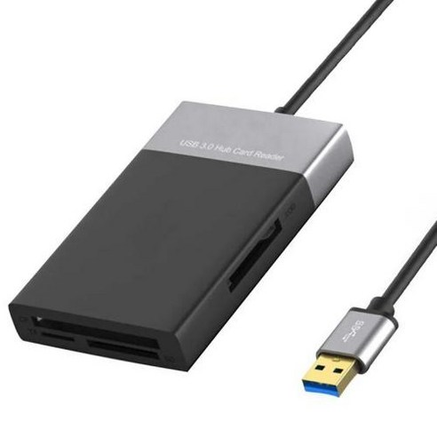 XQD 리더기 멀티 메모리 카드 리더 USB 3.0 2 포트 허브 어댑터 CF 컴팩트 플래시 TF 마이크로 SD 및 U 디스크 드라이브 읽기 140355