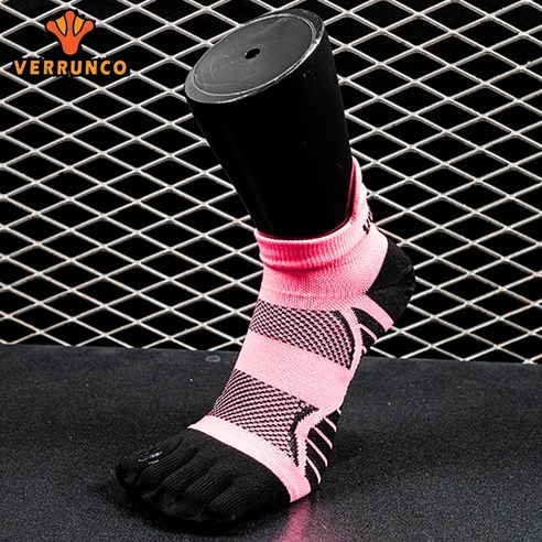 베룽코 웹삭스패스터 마라톤 러닝 발가락 양말, M (250-270mm), 9. 핫핑크 블랙