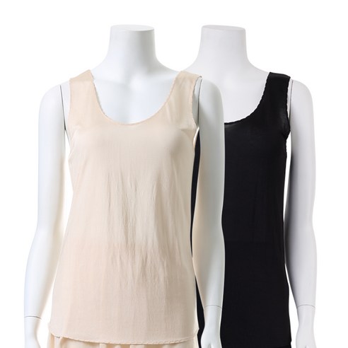 여름을 시원하게! 캐리루시 국산 인견 무지 조끼런닝 2P 후기 인견나시