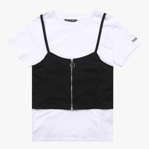 [더데이걸] 집업 뷔스티에 티셔츠 TGRA24520_부천점