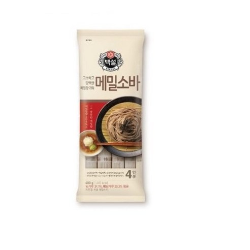 백설 제일제면소 메밀 소바, 400g, 3개
