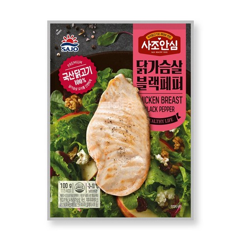 사조대림 [대림냉장] 사조안심 닭가슴살블랙페퍼 100g x20개, 20개