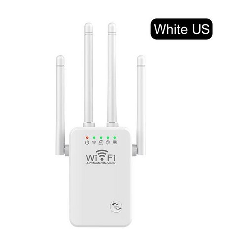 2.4Ghz 무선 와이파이 리피터 300Mbps 라우터 와이파이 부스터 2.4G 와이파이 장거리 확장기 와이파이 신호 증폭기 리피터, 1)White UK