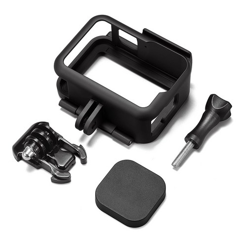 AFBEST Gopro Hero 9 스포츠 액션 카메라 액세서리용 보호 프레임 마운트 하우징, 검정