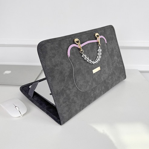 HOMZU 노트북 파우치 가방 PU 노트북 케이스 13 14 15 16 size 커버 랩톱 파우치 슬리브 notebook pouch, 블랙