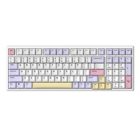 한성컴퓨터 OfficeMaster 염료승화 유무선 무접점 키보드, 일반형, Purple Heart, GK896B