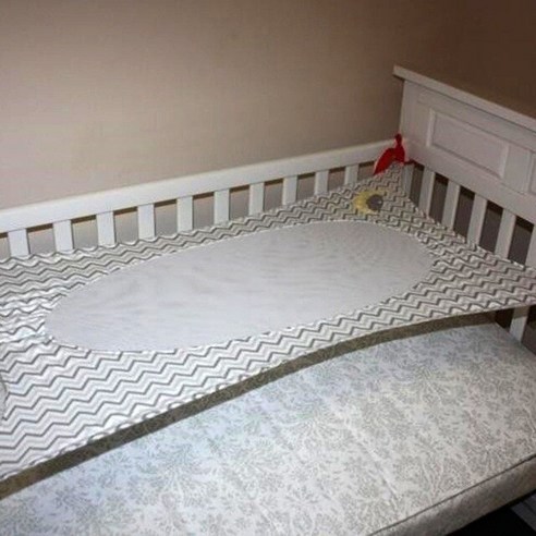 유아용 해먹 신생아 수면 침대 안전 분리형 아기 스윙 탄성 조절 가능한 네트 범퍼, white