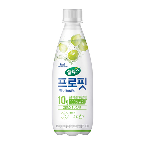 셀렉스 프로핏 웨이프로틴 스파클링 청포도, 335ml, 12개