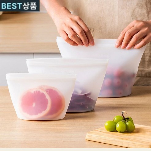 1+1+1 다회용 프리미엄 실리콘 지퍼백 5종 세트 냉장고정리 밀폐용기 실리팟 지퍼백 500ml 1000ml 1500ml 실리콘 지퍼백 1000ml+150... 1세트, 500ml+1000ml+1500ml * 2세트, 1개