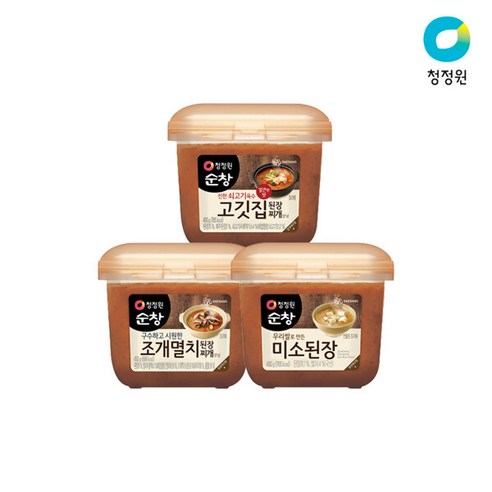 [청정원] 된장 450g x 3개 (조개멸치+고깃집+미소)