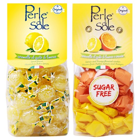 페를레디솔레 포지타노 레몬캔디 200g 1봉 + 슈가프리캔디 100g 1봉, 300g, 1세트